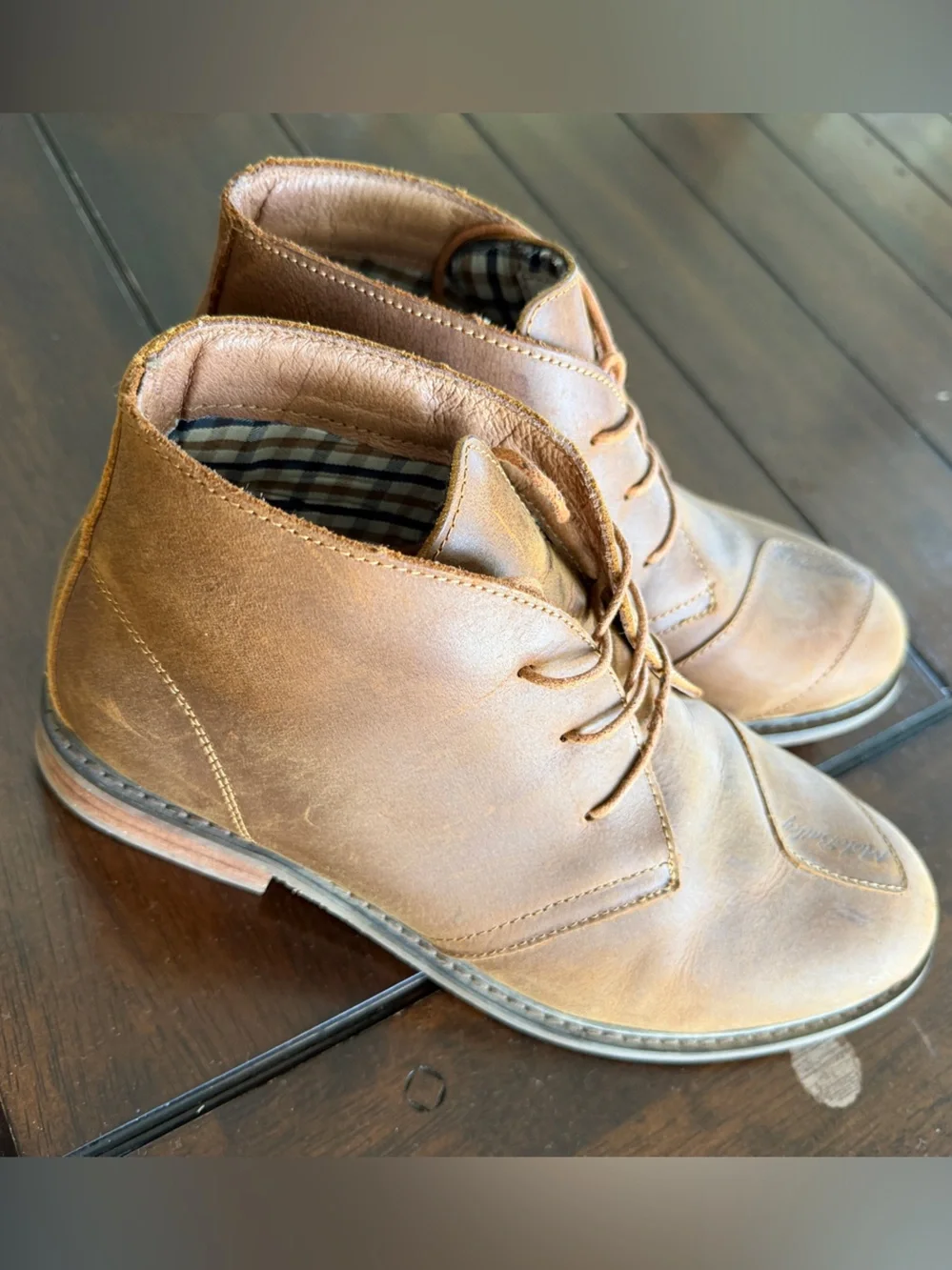 MotoBailey LaRyder Kevlar Motorcycle Tan Leather Chukka Boots - 10.5